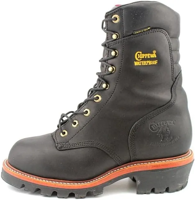 Chippewa Men's 9" Waterproof Insulated Steel-Toe EH Logger Boot