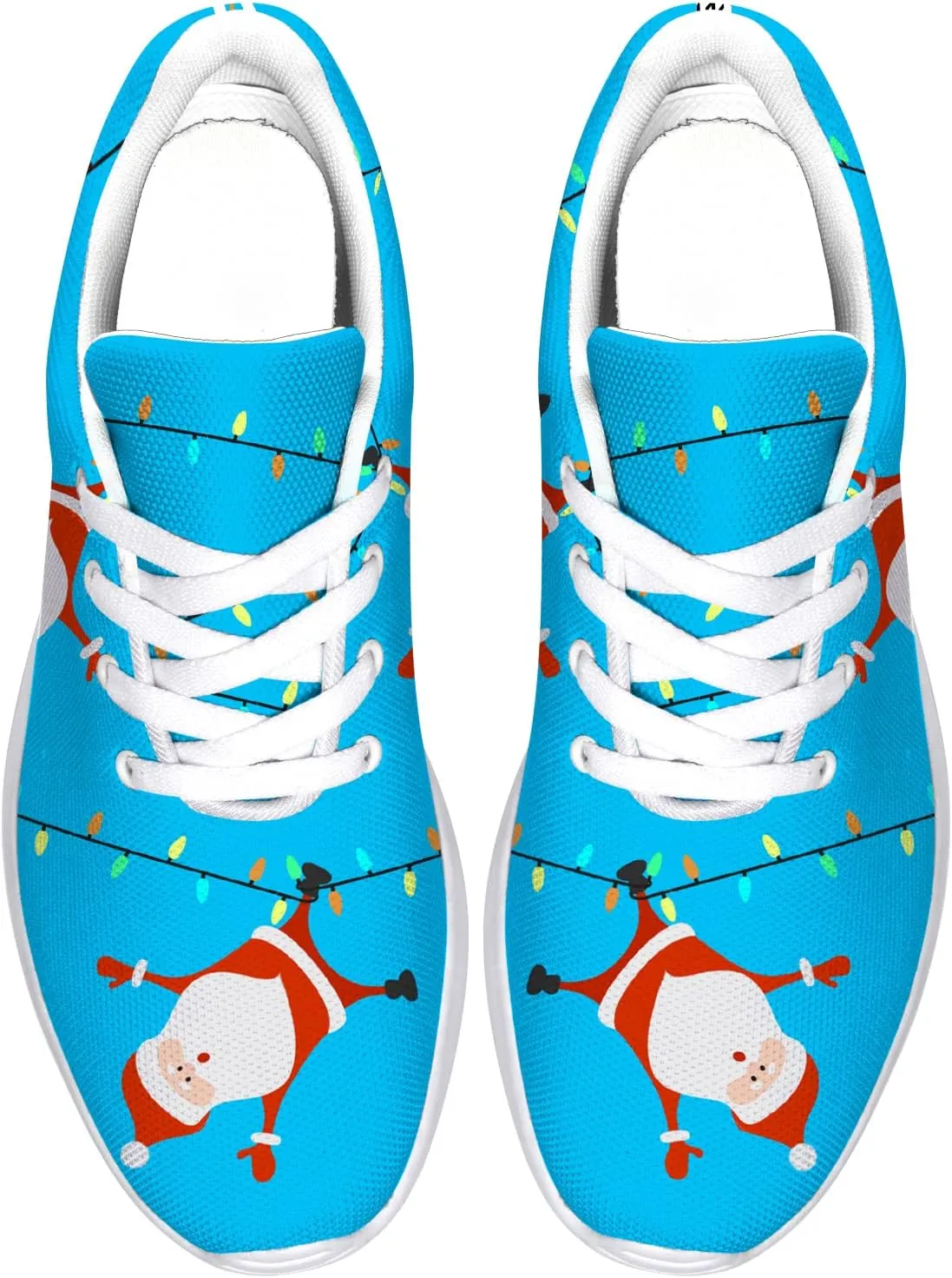 Christmas Pattern Shoes Womens Mens Tennis Walking Sneakers Breathable Athletic Running Shoes Gifts for Her,Him