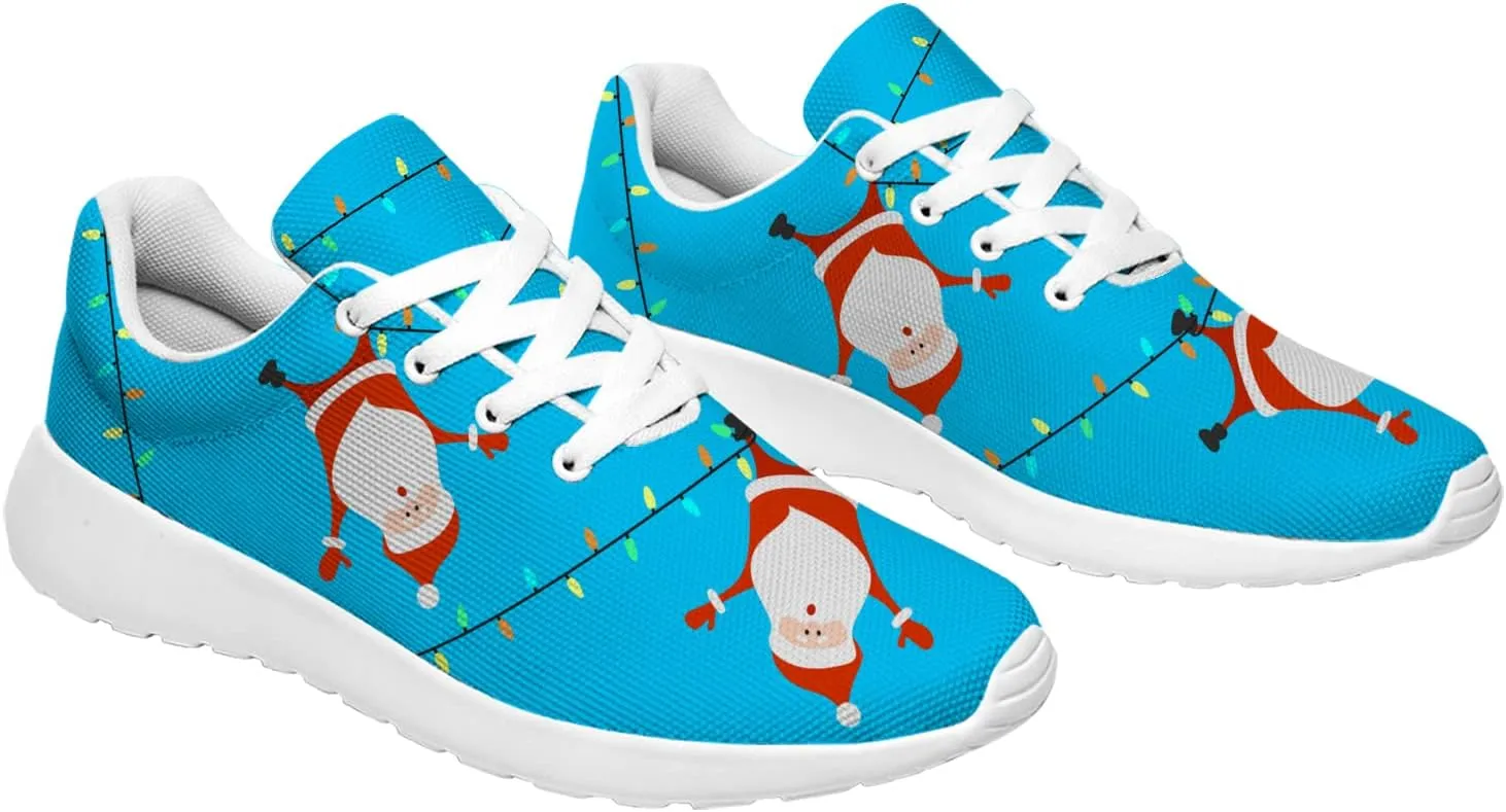 Christmas Pattern Shoes Womens Mens Tennis Walking Sneakers Breathable Athletic Running Shoes Gifts for Her,Him