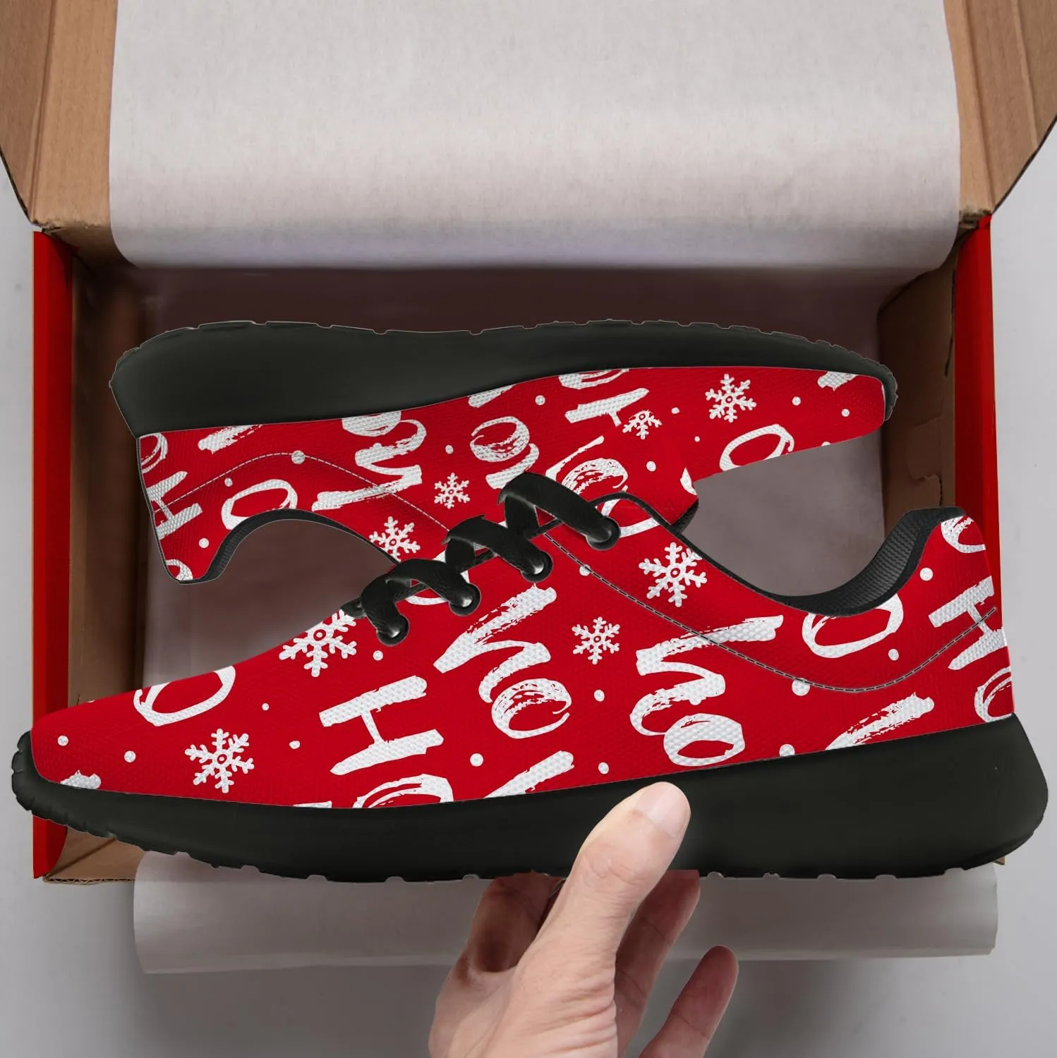 Christmas Shoes for Women Men Running Shoes HoHoHo Christmas Sneakers Gifts for Women Men