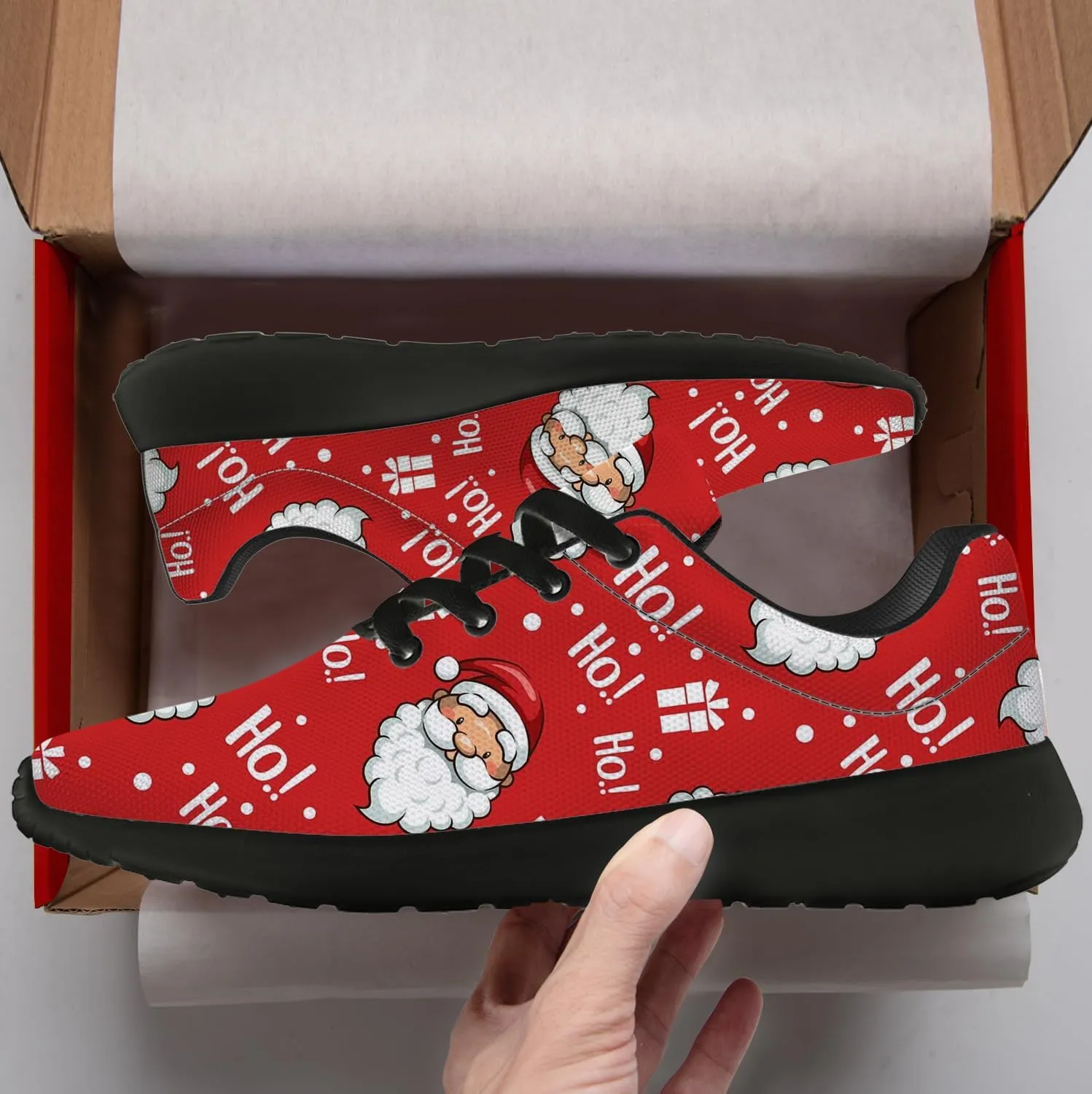 Christmas Shoes for Women Men Running Shoes HoHoHo Christmas Sneakers Gifts for Women Men