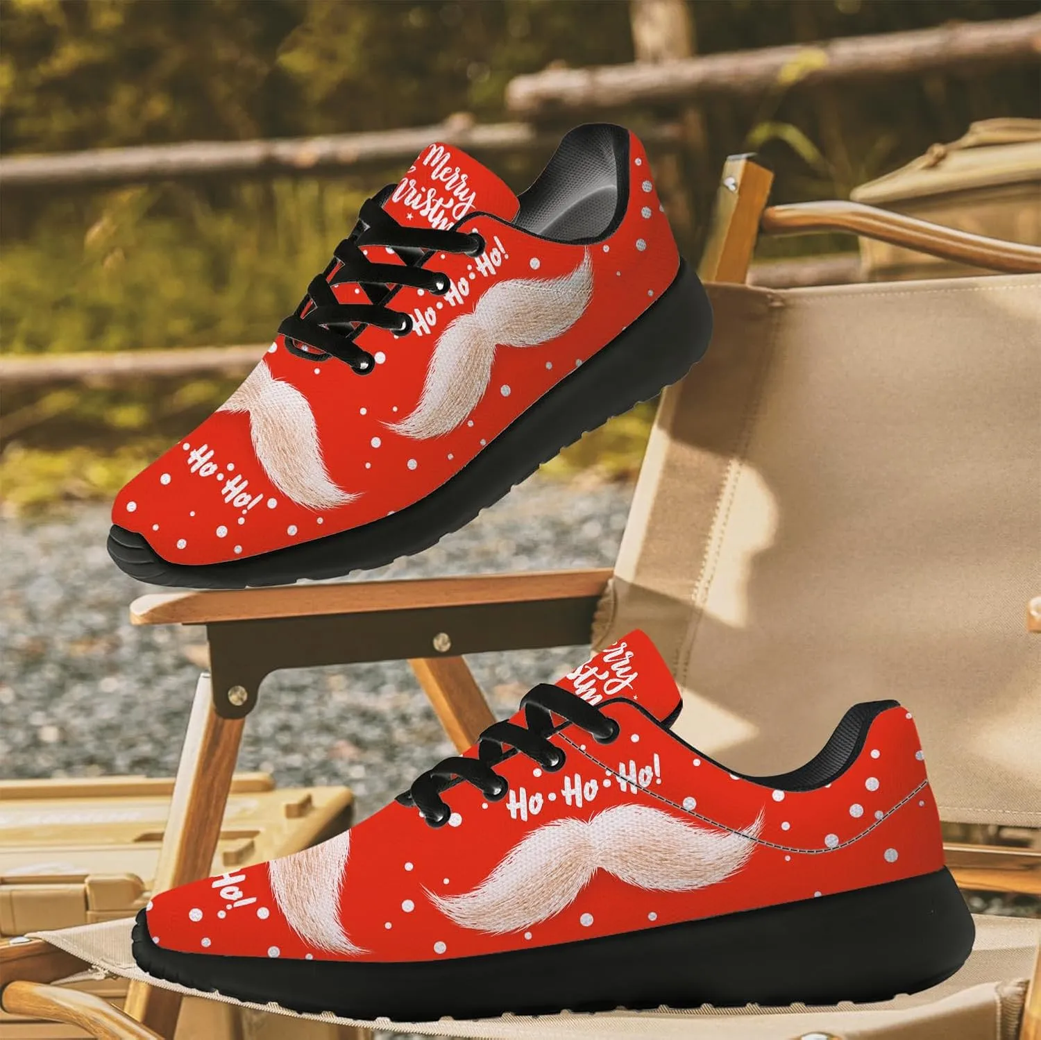 Christmas Tennis Shoes for Women Red Christmas Sneakers Running Shoes Gifts for Women Men Mom