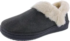 Clarks Indoor and Outdoor Black Slipper Cozy Wool Mule Slip-On Fur Lined Clogs