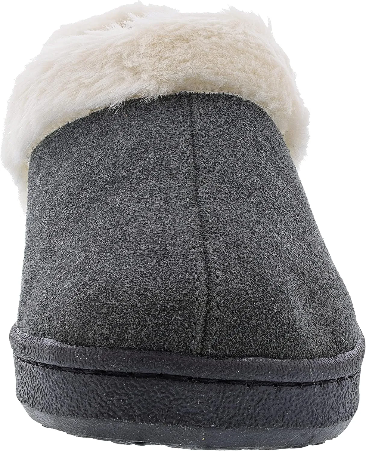 Clarks Indoor and Outdoor Black Slipper Cozy Wool Mule Slip-On Fur Lined Clogs