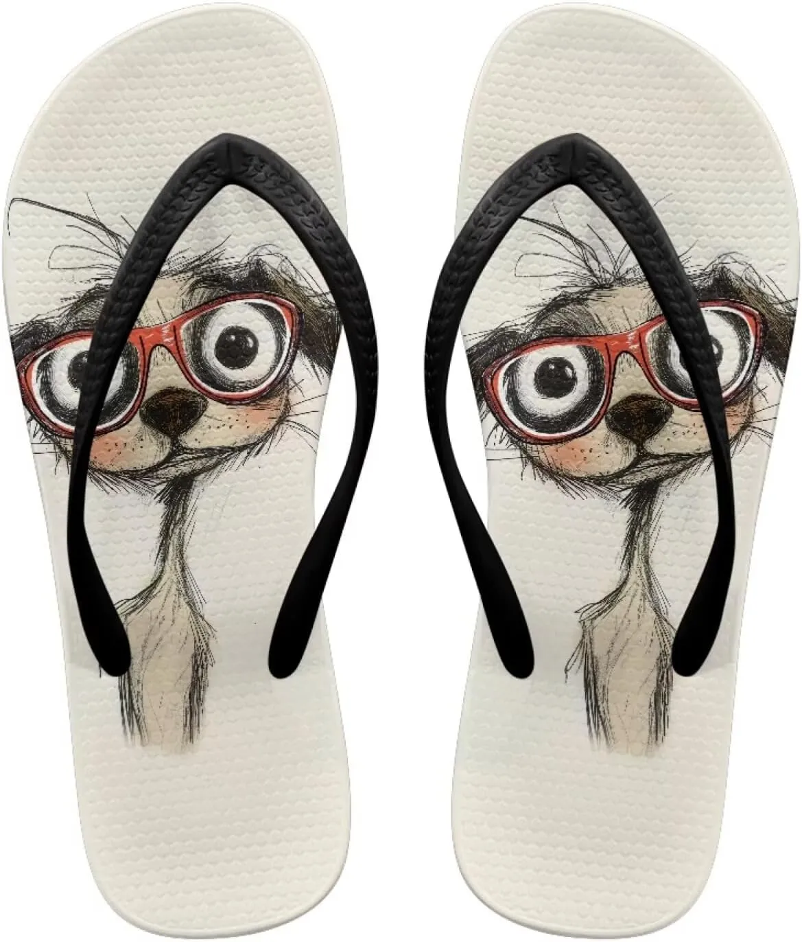 Coloranimal Flip Flops for Women Summer Sandals Non Slip Thong Sandals Women's Flip Flops Lightweight Cushioning Shock-Absorbing for Walking All-Day