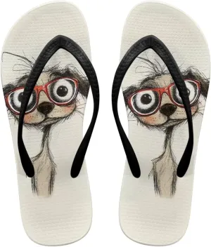 Coloranimal Flip Flops for Women Summer Sandals Non Slip Thong Sandals Women's Flip Flops Lightweight Cushioning Shock-Absorbing for Walking All-Day