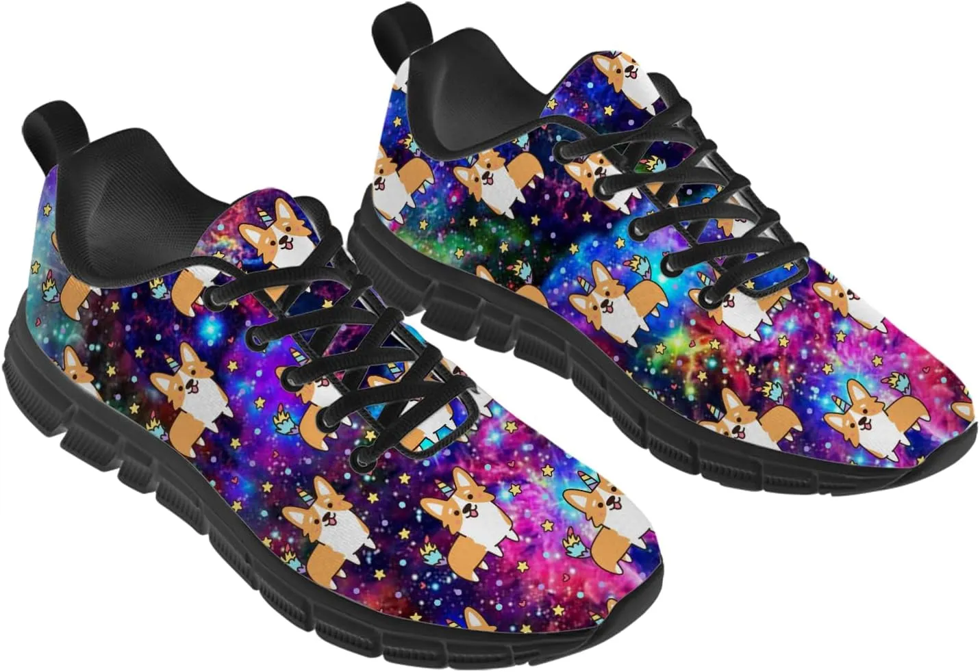 Corgi Print Shoes for Women Men Tennis Shoes Lightweight Running Sneakers Gifts for Him Her