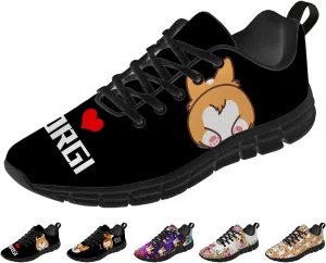 Corgi Print Shoes for Women Men Tennis Shoes Lightweight Running Sneakers Gifts for Him Her