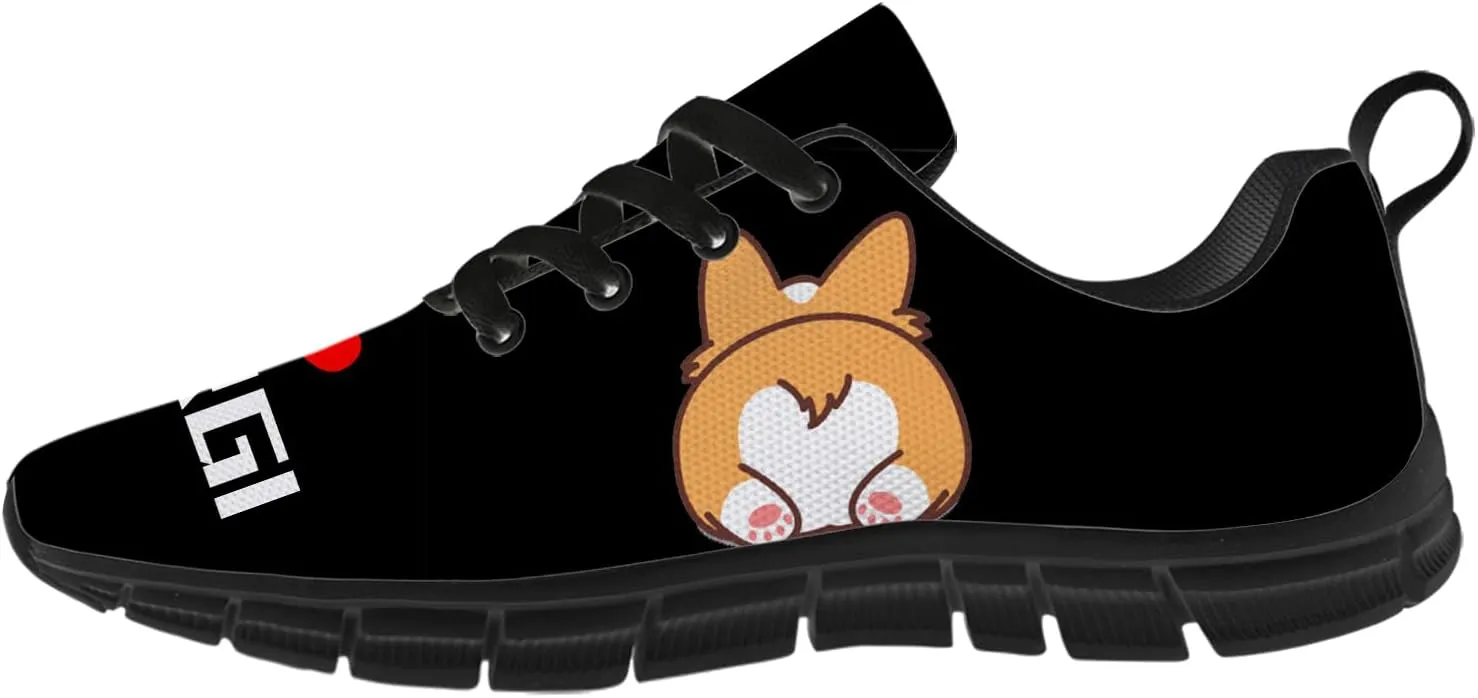 Corgi Print Shoes for Women Men Tennis Shoes Lightweight Running Sneakers Gifts for Him Her