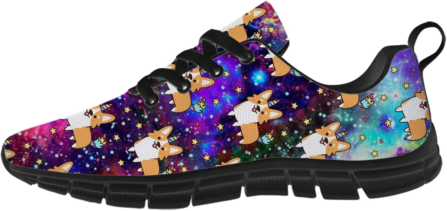 Corgi Print Shoes for Women Men Tennis Shoes Lightweight Running Sneakers Gifts for Him Her
