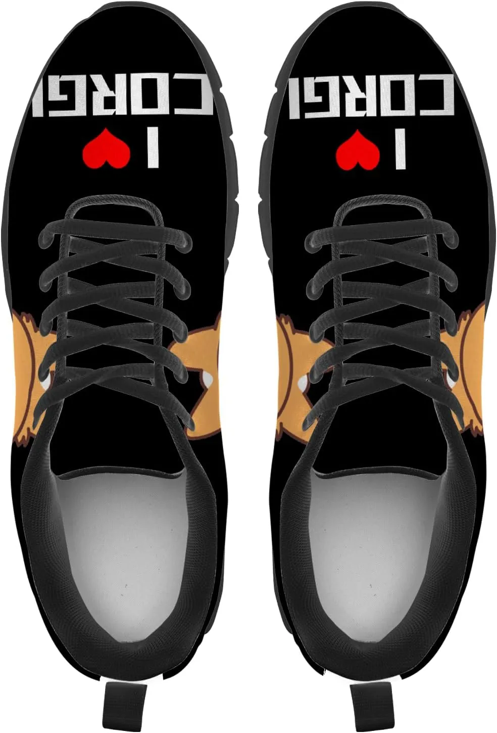 Corgi Print Shoes for Women Men Tennis Shoes Lightweight Running Sneakers Gifts for Him Her