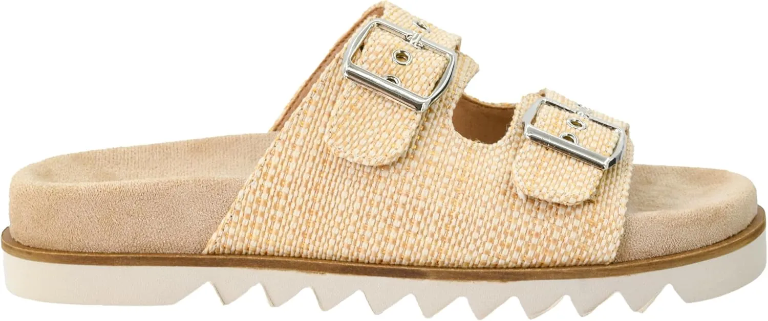 Corkys Footwear Women's Dash Sandals - Featuring Two Straps With Adjustable Buckles, A Soft Lined and Cushioned Insole, and All Day Wear - Chic and Trendy