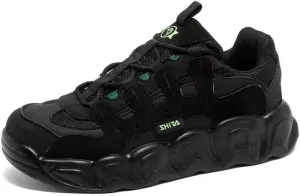 Couple Daddy Shoes Breathable of All Matching Thick Sole Single Shoes Trend Casual Shoes (Black, Big Kid, Men, 6, Numeric, US Footwear Size System, Medium)
