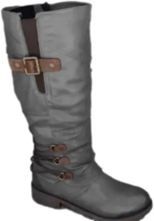 Ctreela Women's Vintage Mid-Calf Riding Boot Retro Round Toe Work Chunky Low Heel Western Booties Combat Motorcycle Boots