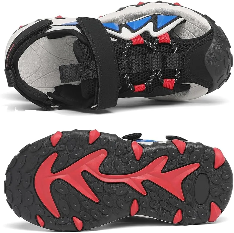 Dannto Boy's Girl's Sport Sandals Summer Closed Toe Outdoor Water Athletic Sandals (Little Kid/Big Kid)