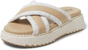 Dearfoams Women's Daisy Wedge Platform Slide Sandal