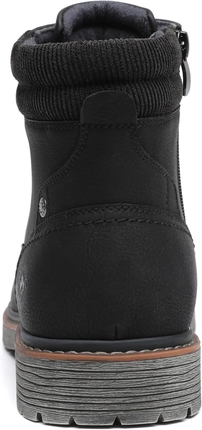 DECARSDZ Men's Fashion Lace-up Casual Chukka Boots for Men Zipper Boot