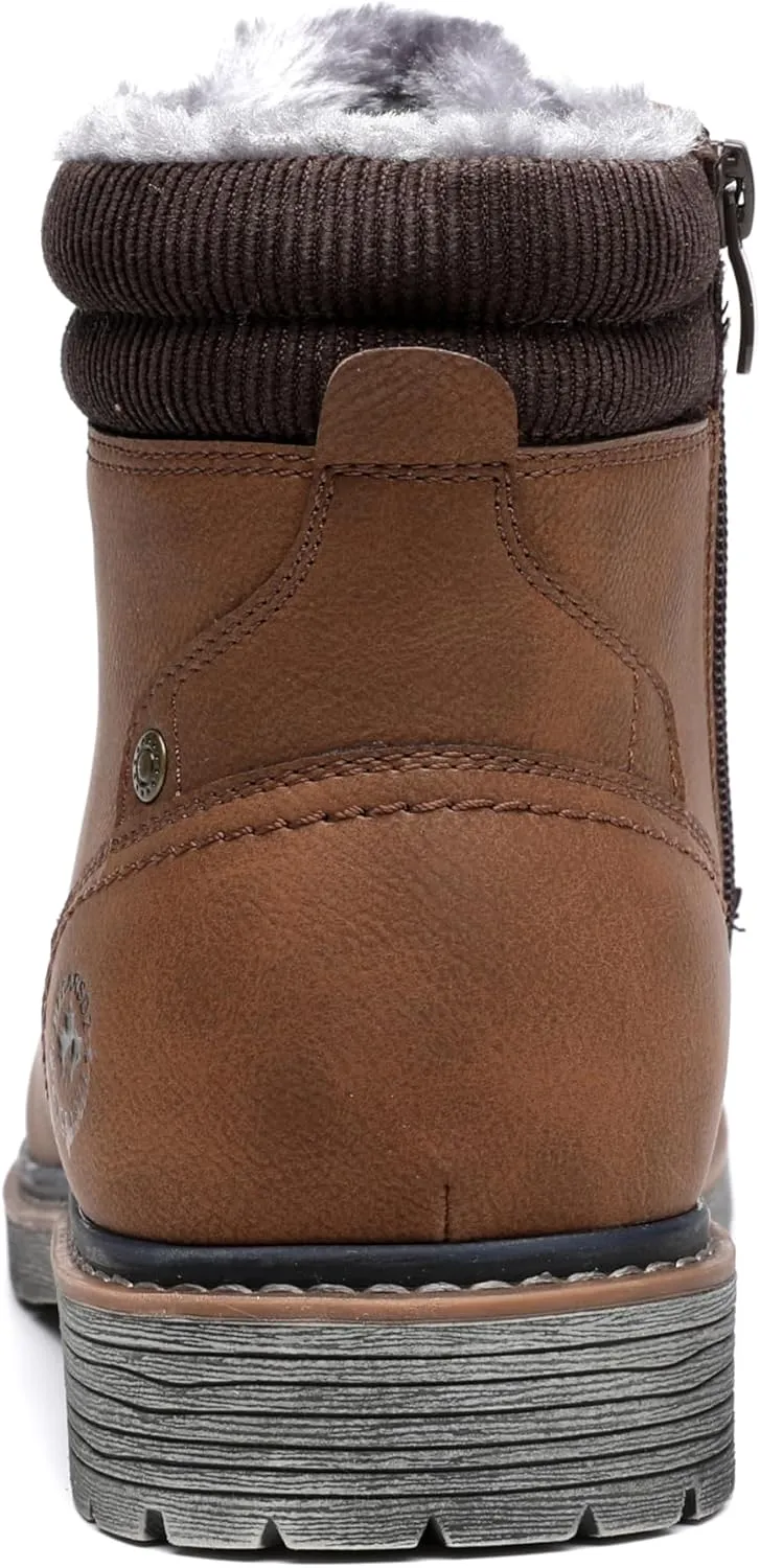 DECARSDZ Men's Fashion Lace-up Casual Chukka Boots for Men Zipper Boot