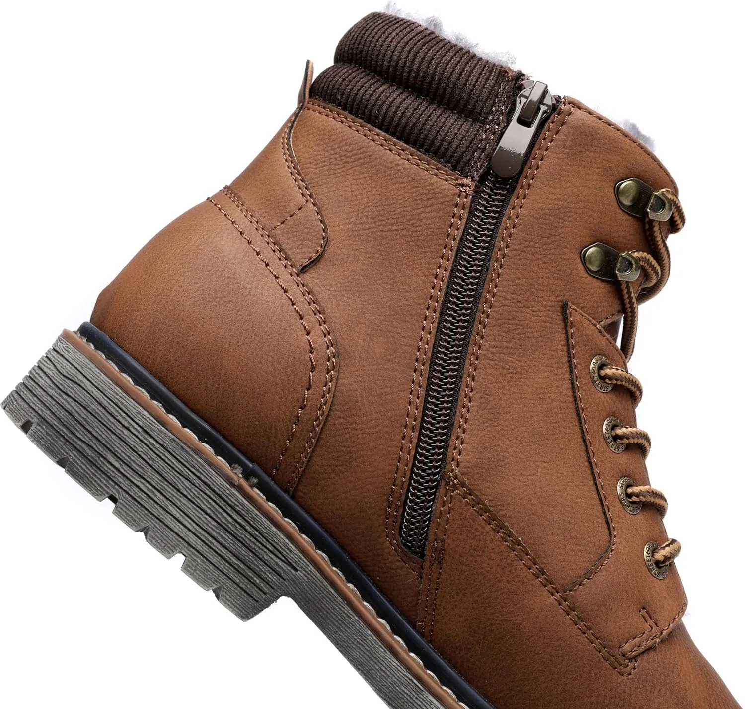 DECARSDZ Men's Fashion Lace-up Casual Chukka Boots for Men Zipper Boot