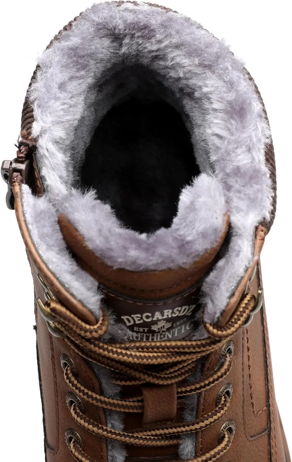 DECARSDZ Men's Fashion Lace-up Casual Chukka Boots for Men Zipper Boot