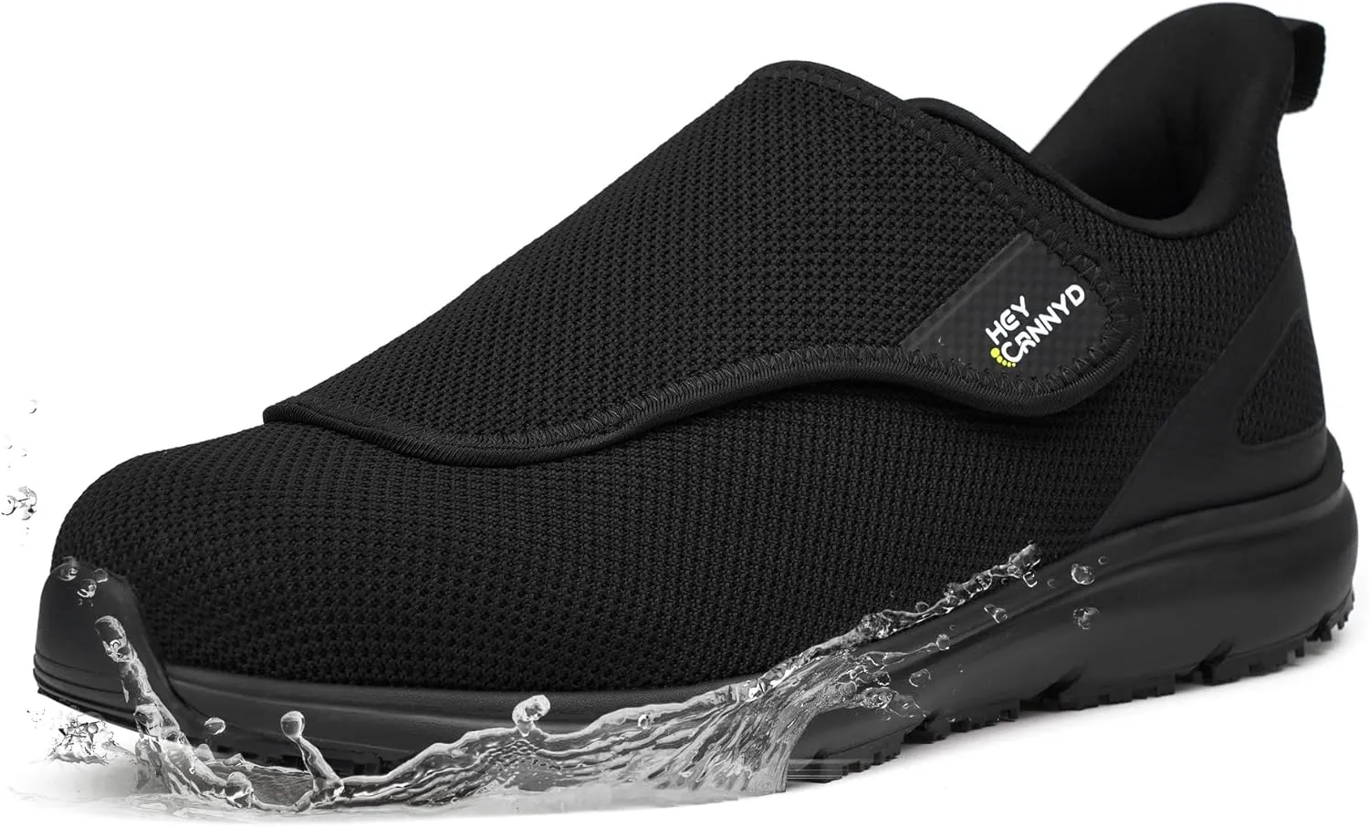 Diabetic Shoes for Men Wide Non-Slip Water-Resistant Orthopedic Walking Shoes Adjustable Closure Sneakers for Swollen Feet Neuropathy Relief for Easy Fit, Arch Support