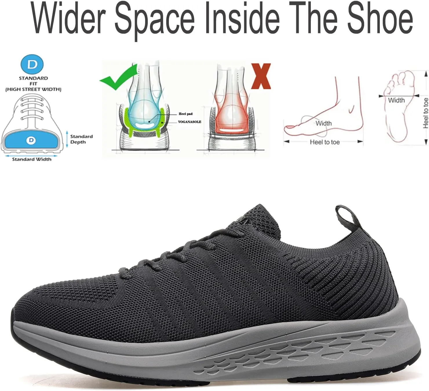 Diabetic Sneakers for Men Arch Support Cushioning Adjustable Widch Orthopedic for Swollen Feet Elderly Foot Pain Relief Neuropathy