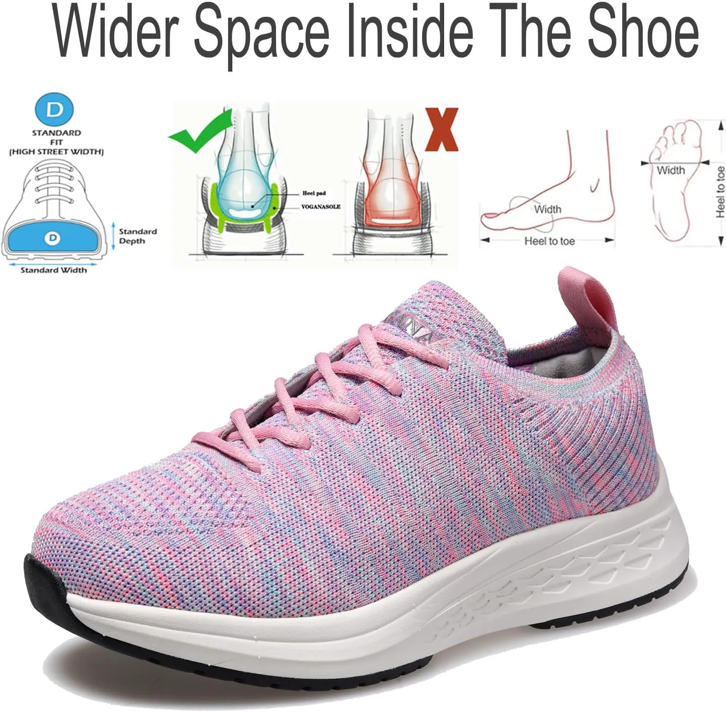 Diabetic Sneakers for Women Road Runing Shoes Orthotic for Swollen Feet | Foot Pain Relief