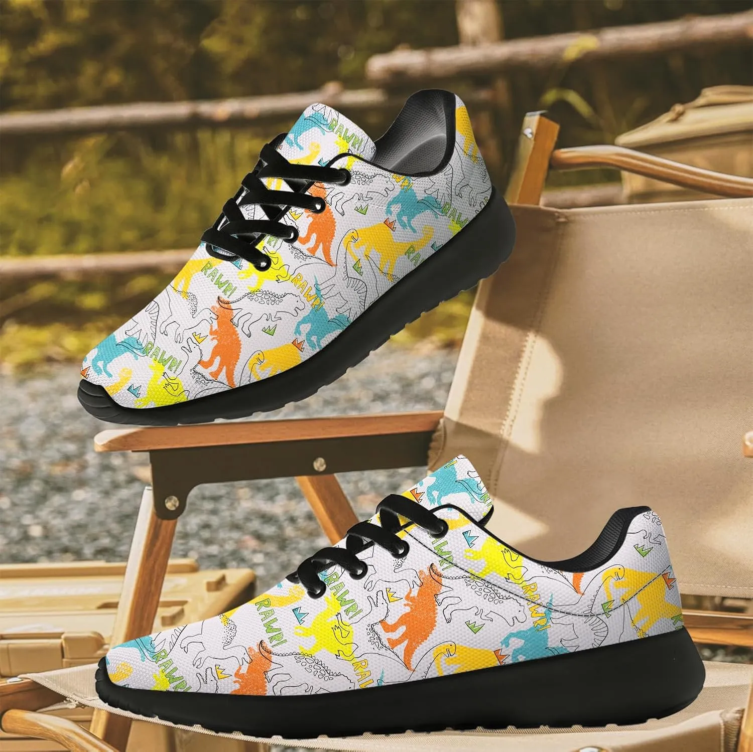Dinosaur Shoes Womens Mens Running Shoes Cartoon Sneakers Gifts for Women Men