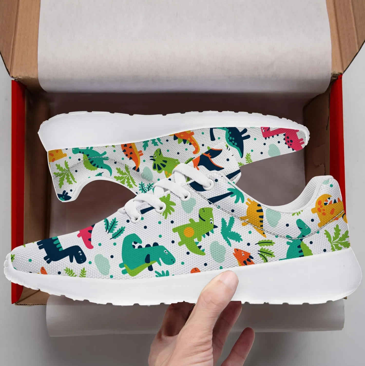 Dinosaur Shoes Womens Mens Tennis Shoes Cartoon Sneakers Gifts for Women Men