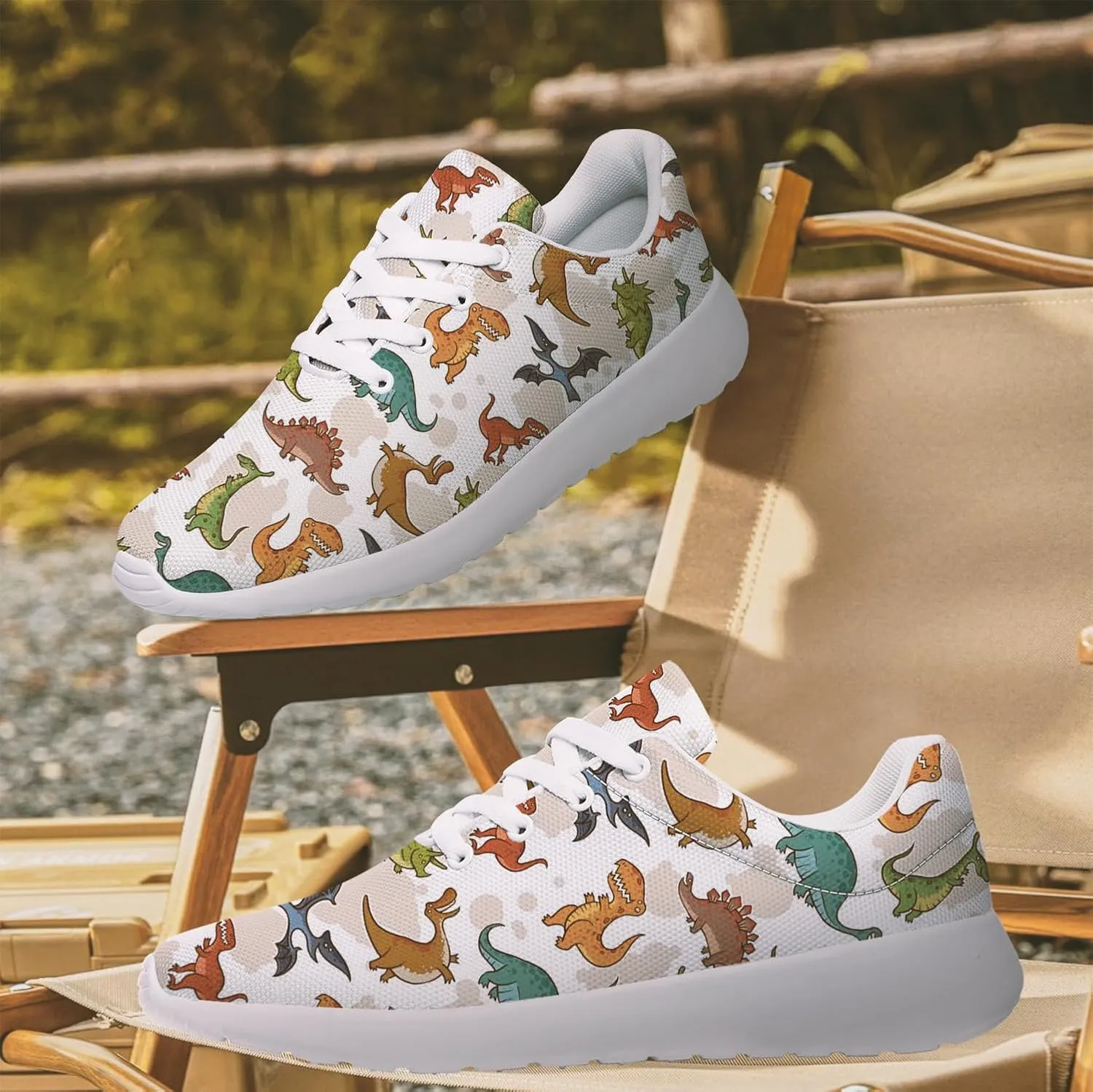 Dinosaur Shoes Womens Mens Tennis Shoes Cartoon Sneakers Gifts for Women Men
