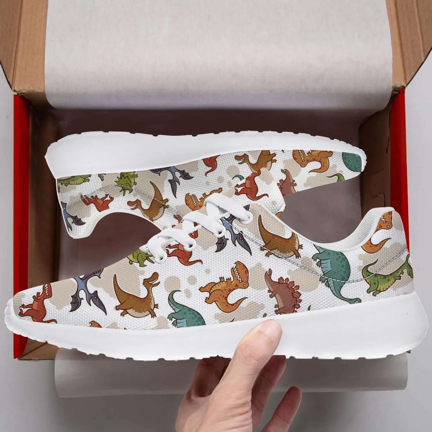 Dinosaur Shoes Womens Mens Tennis Shoes Cartoon Sneakers Gifts for Women Men