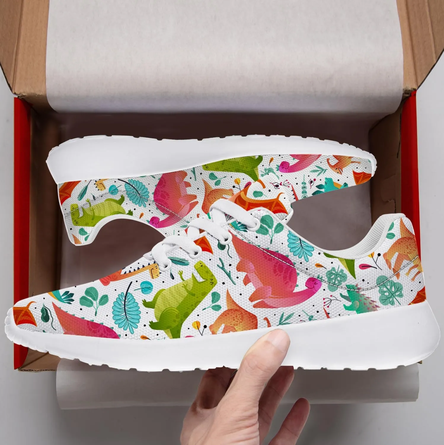 Dinosaur Shoes Womens Mens Tennis Shoes Cartoon Sneakers Gifts for Women Men