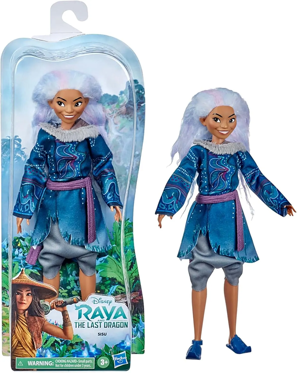Disney Sisu Human Fashion Doll with Lavender Hair and Movie-Inspired Clothes Inspired by Disney's Raya and The Last Dragon Movie, Toy for 3 Year Old Kids and Up