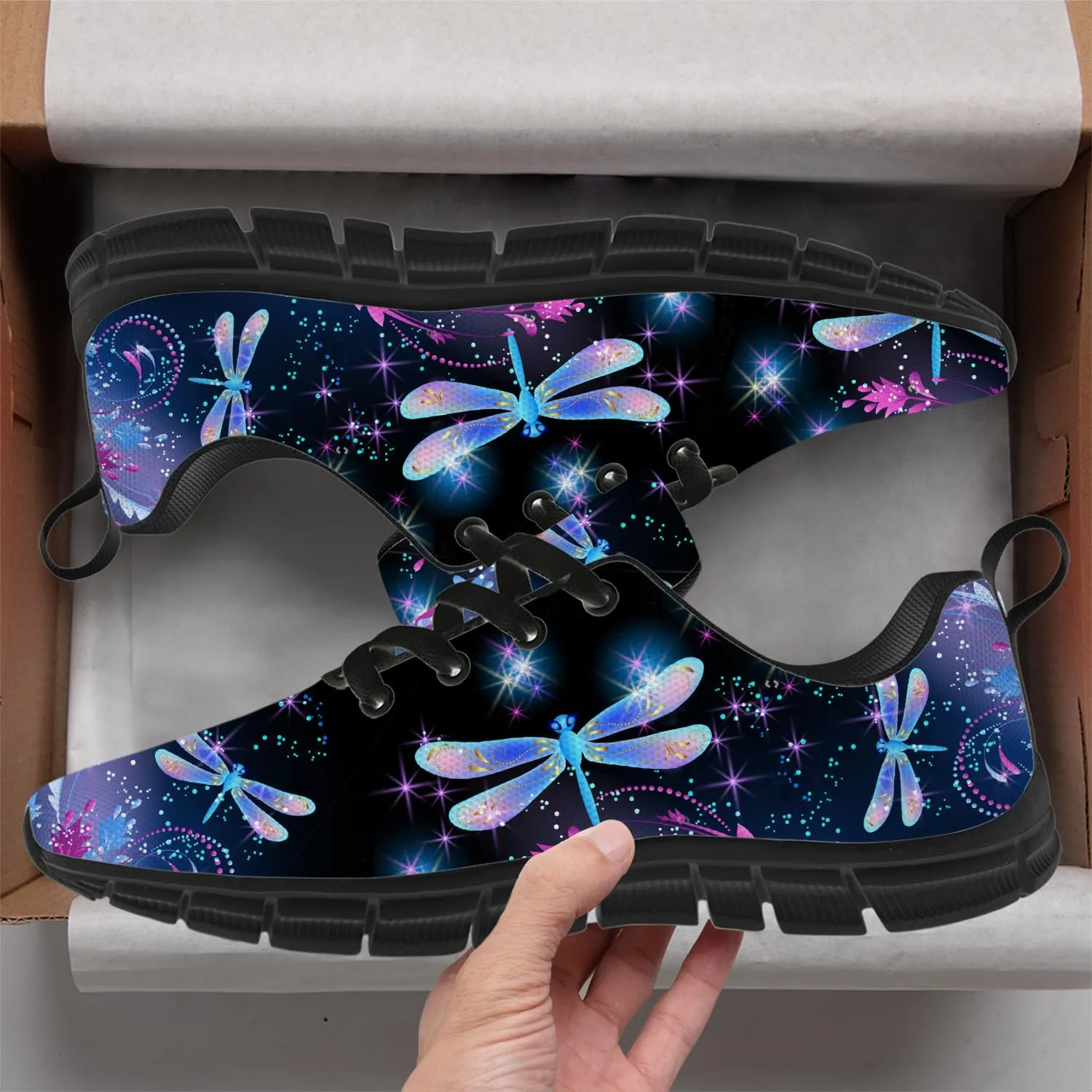 Dragonfly Shoes for Women Men Novelty Printed Shoes Comfort Tennis Shoes Lightweight Sneakers