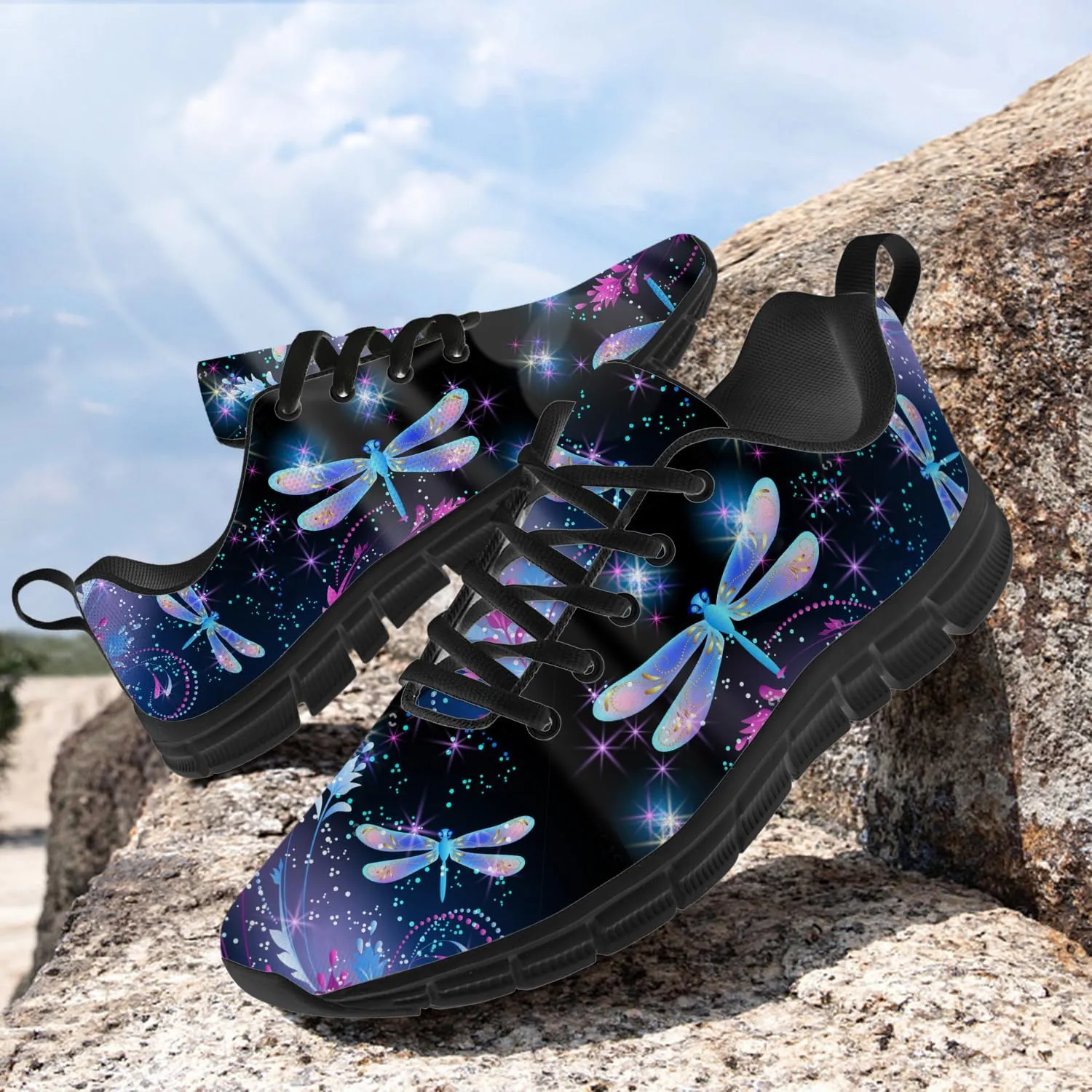 Dragonfly Shoes for Women Men Novelty Printed Shoes Comfort Tennis Shoes Lightweight Sneakers