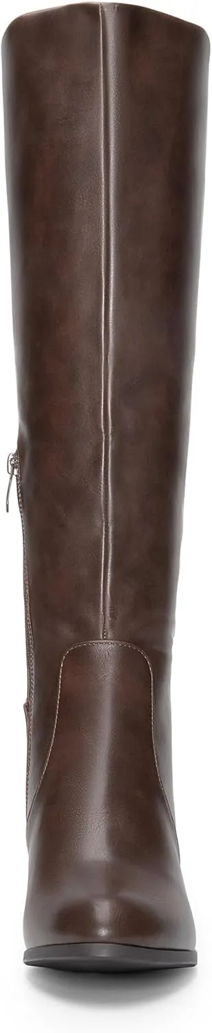 DREAM PAIRS Women's Chunky Heel Knee High and Up Boots