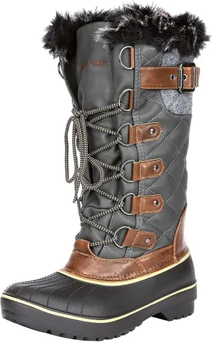 DREAM PAIRS Women's DP Warm Faux Fur Lined Mid Calf Winter Snow Boots