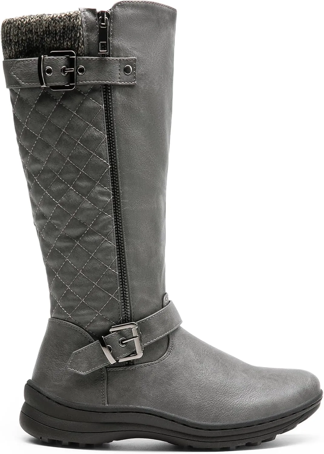 DREAM PAIRS Women's Faux Fur Knee High Boot Round Toe Fall Winter Boots
