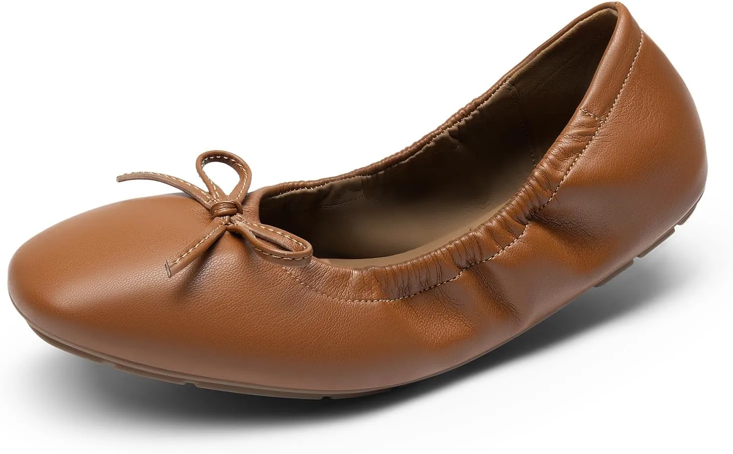 DREAM PAIRS Women's Flats Foldable Square Toe Ballet Flats for Women Bowknot Dressy Comfortable Light Weight Slip On Dress Shoes