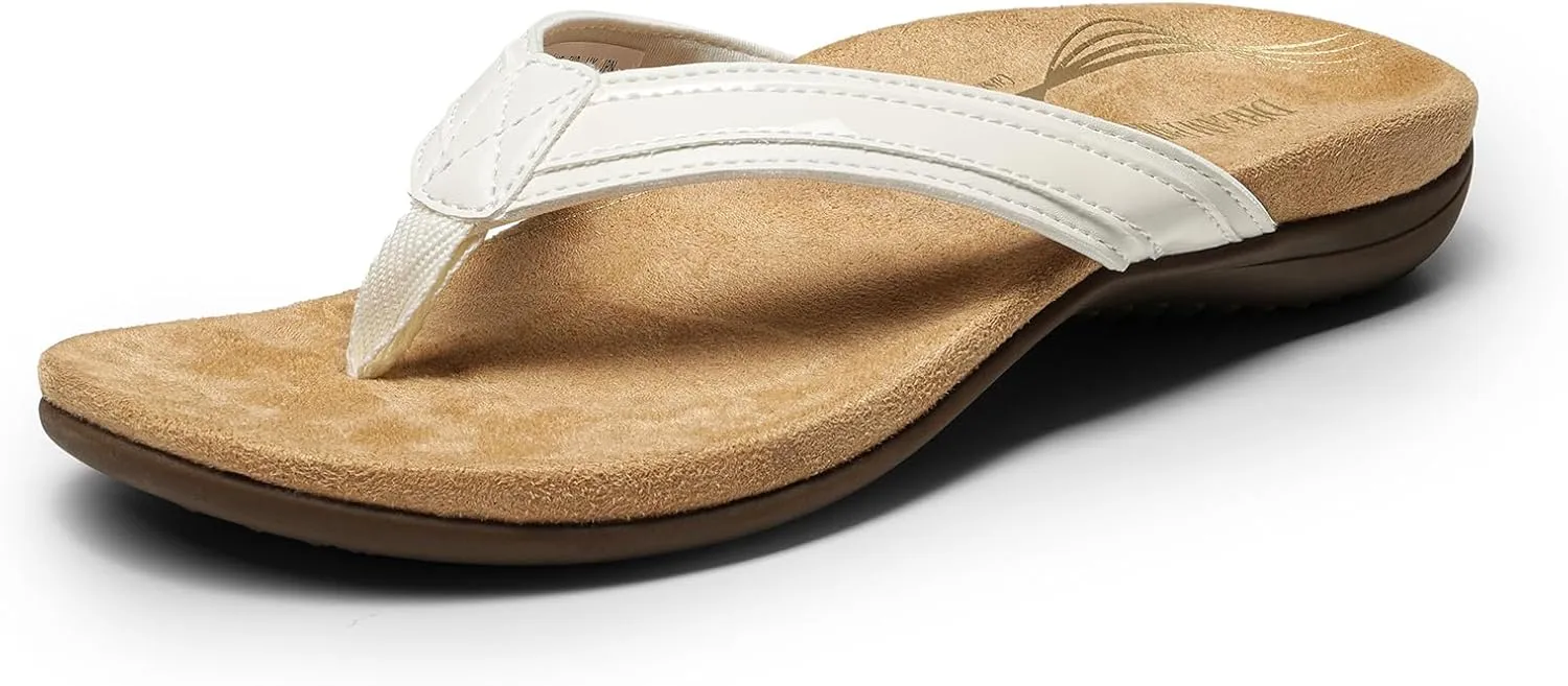 DREAM PAIRS Women's Flip Flops Arch Support Comfortable Soft Cushion Walking Thong Sandals for Summer Beach