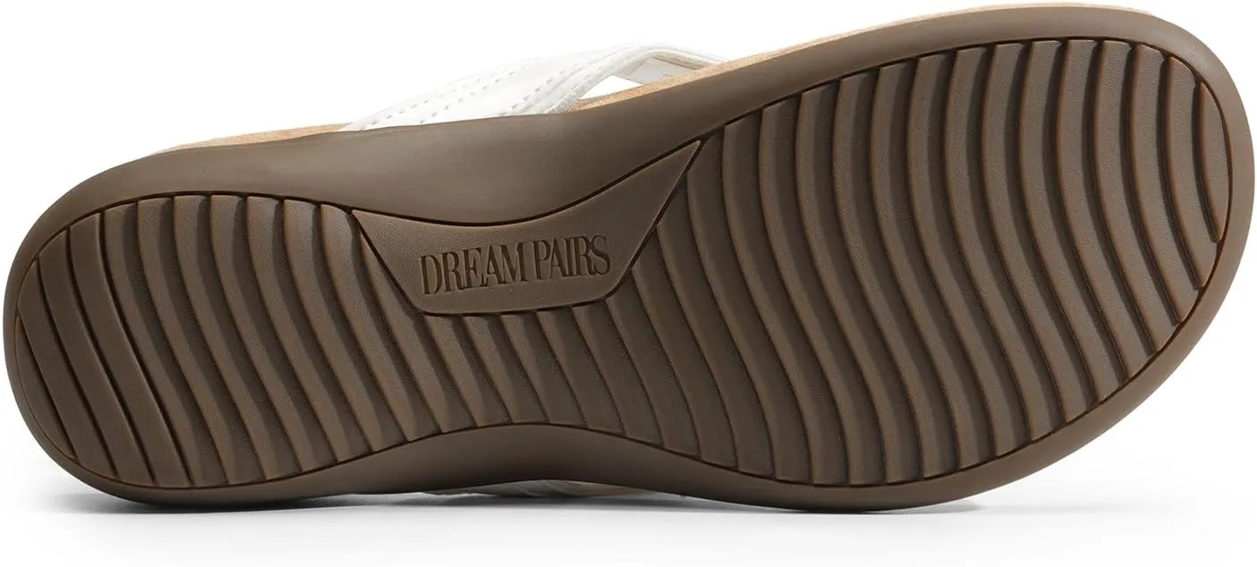 DREAM PAIRS Women's Flip Flops Arch Support Comfortable Soft Cushion Walking Thong Sandals for Summer Beach