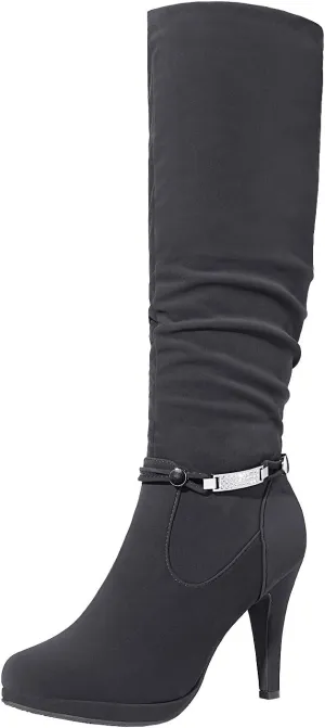 DREAM PAIRS Women's Knee High Platform Heel Boots