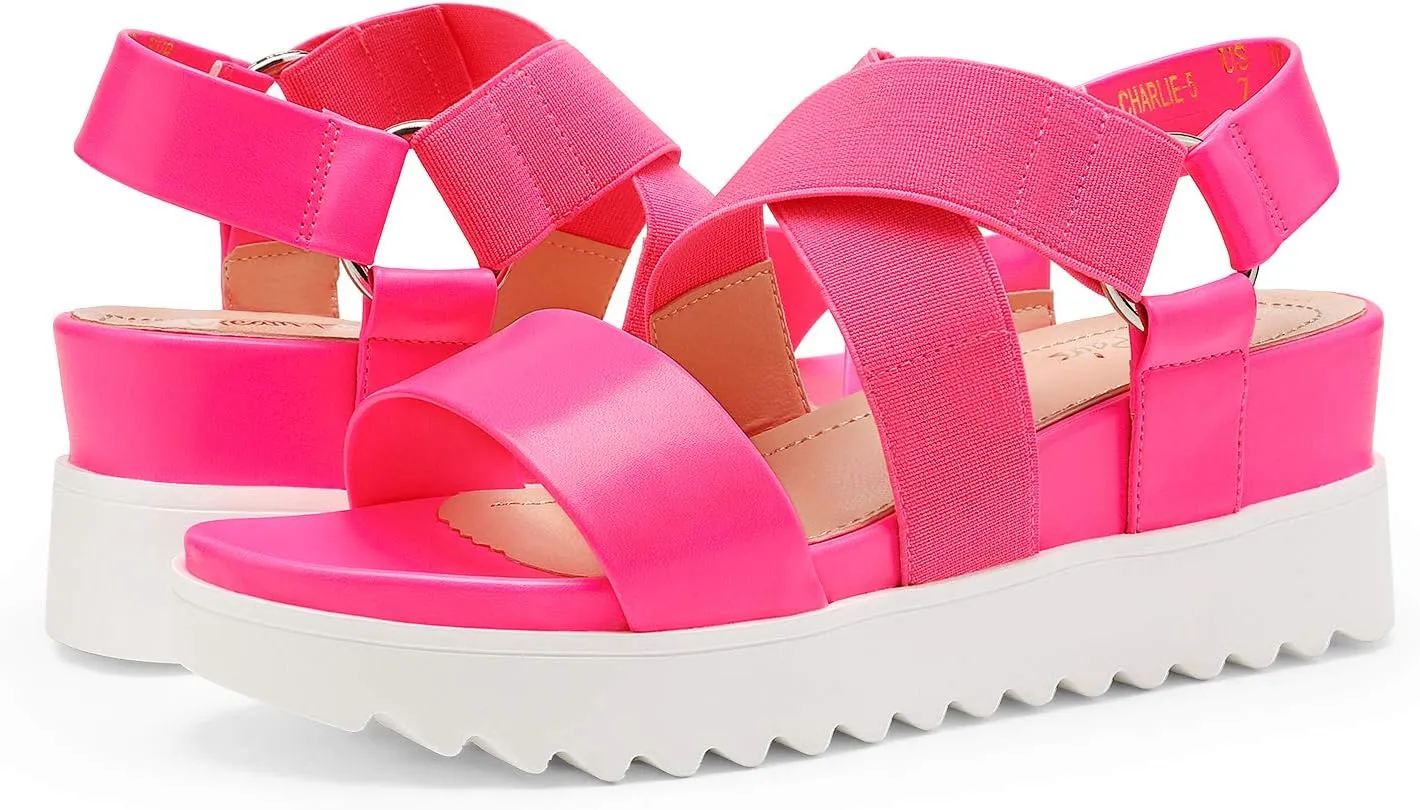 DREAM PAIRS Women’s Open Toe Ankle Strap Platform Wedge Sandals