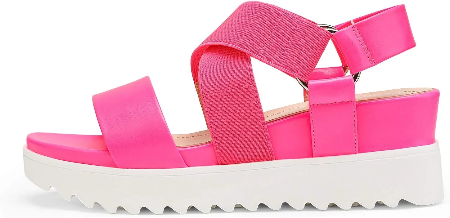 DREAM PAIRS Women’s Open Toe Ankle Strap Platform Wedge Sandals