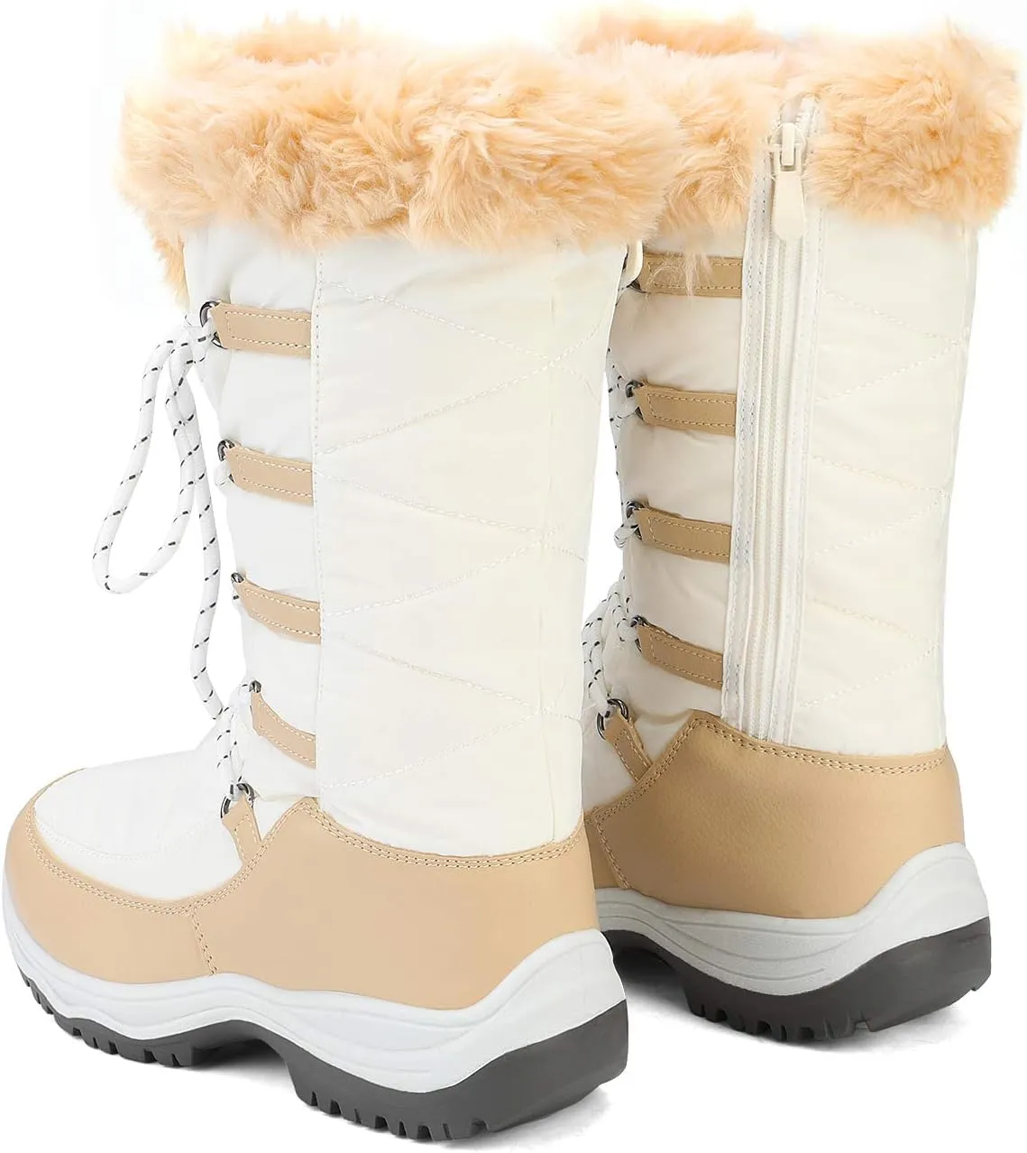 DREAM PAIRS Women's Warm Faux Fur Lined Mid-Calf Winter Snow Boots