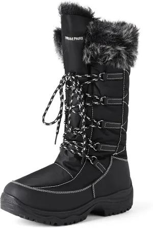 DREAM PAIRS Women's Warm Faux Fur Lined Mid-Calf Winter Snow Boots