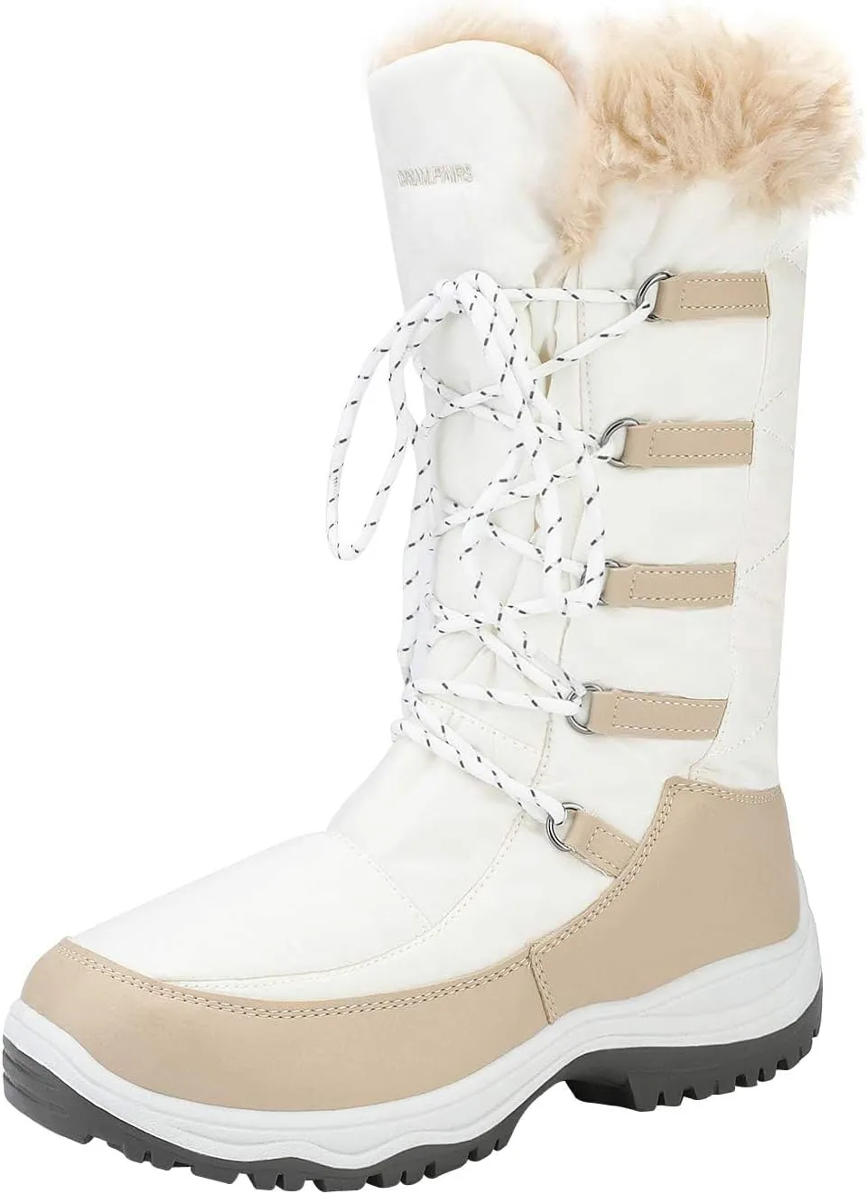 DREAM PAIRS Women's Warm Faux Fur Lined Mid-Calf Winter Snow Boots