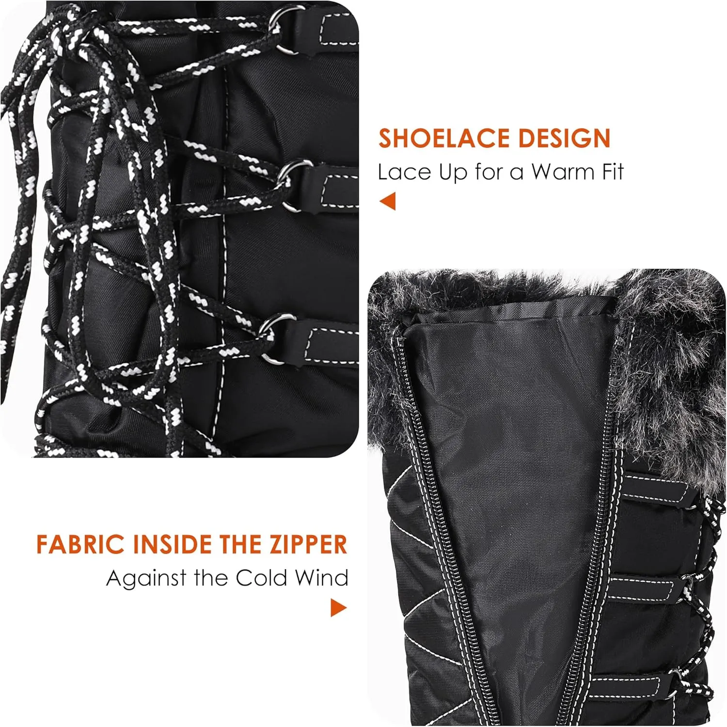 DREAM PAIRS Women's Warm Faux Fur Lined Mid-Calf Winter Snow Boots