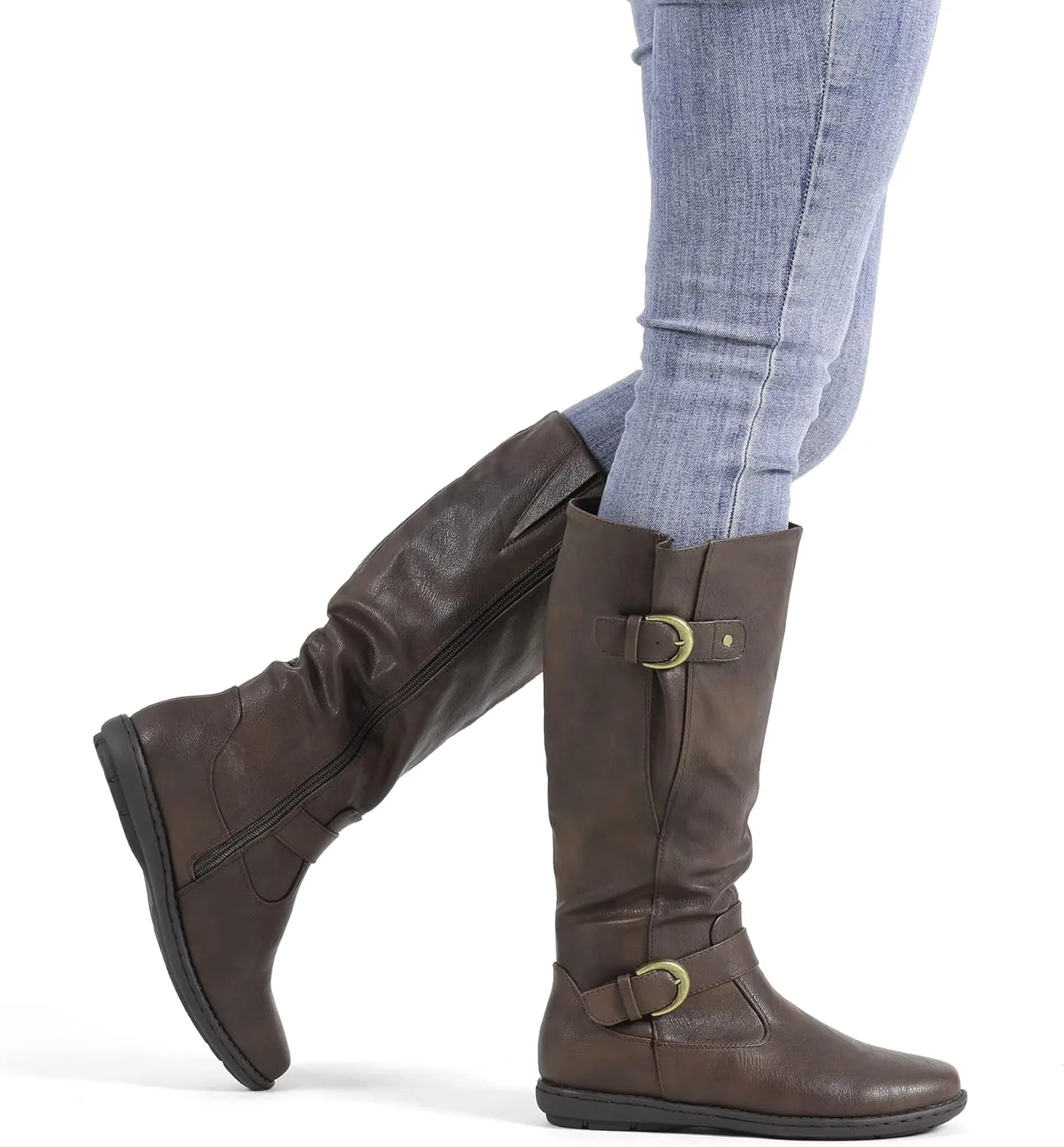 DREAM PAIRS Women's Wide Calf Knee High Boots, Fashion Faux Fur-Lined Winter Boots