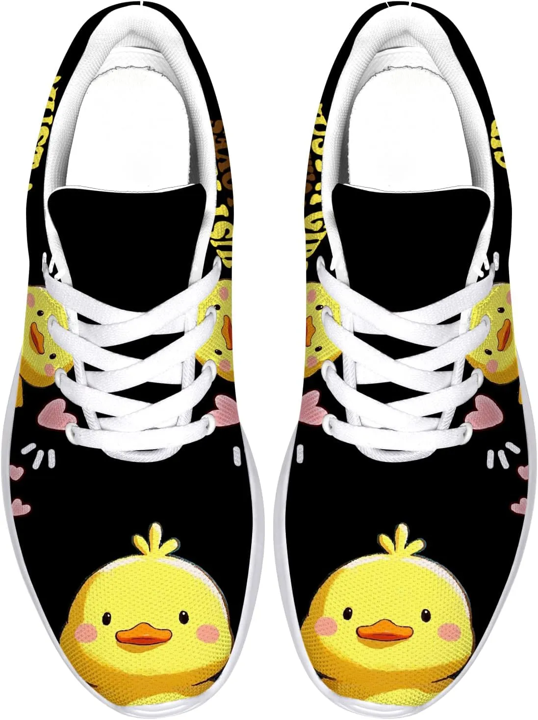 Duck Print Shoes Womens Mens Tennis Shoes Cartoon Sneakers Running Shoes Funny Gifts for Women Men